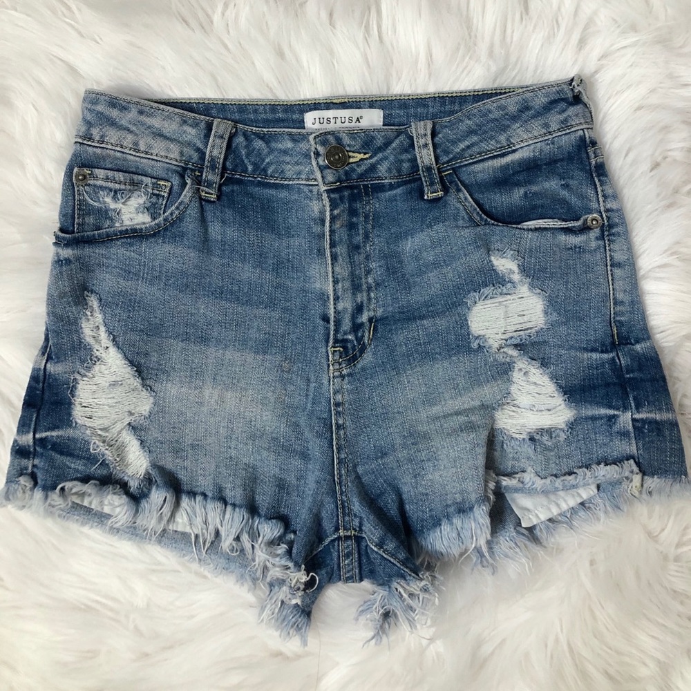 just usa denim shorts